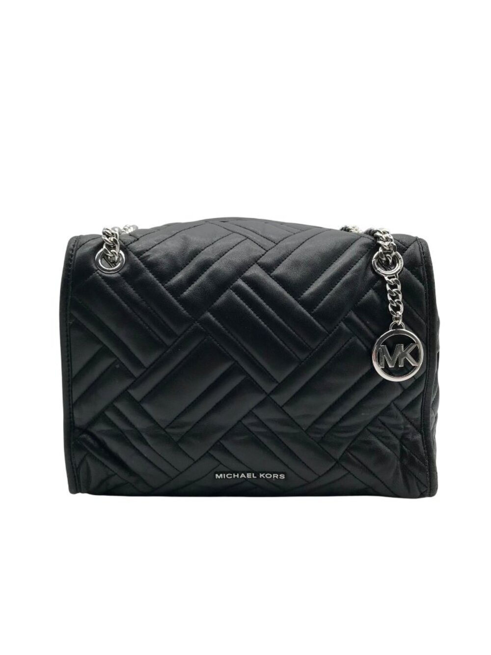 Michael Kors Black Quilted Leather Kathy Shoulder Bag